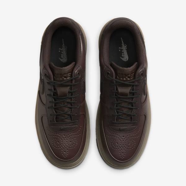 Men's Nike Air Force 1 Luxe Sneakers Brown / Black / Dark Brown | NK684VMK