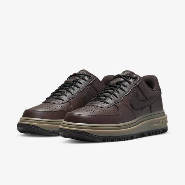 Men's Nike Air Force 1 Luxe Sneakers Brown / Black / Dark Brown | NK684VMK