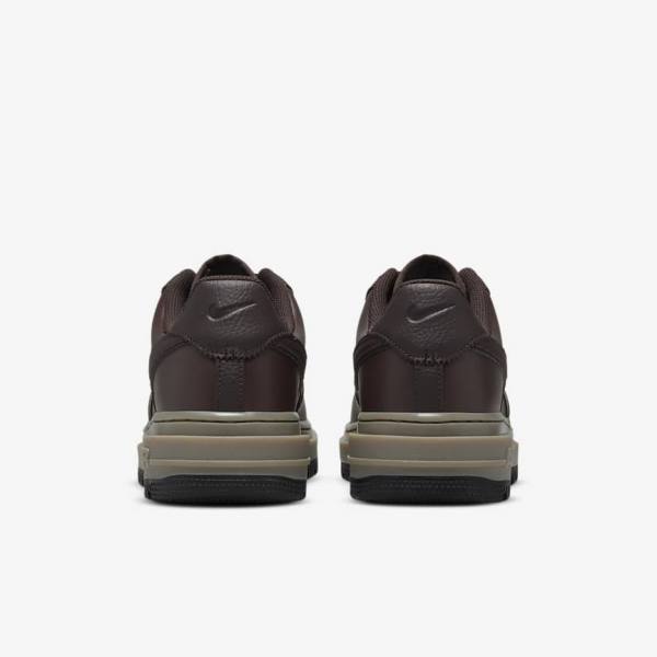 Men's Nike Air Force 1 Luxe Sneakers Brown / Black / Dark Brown | NK684VMK