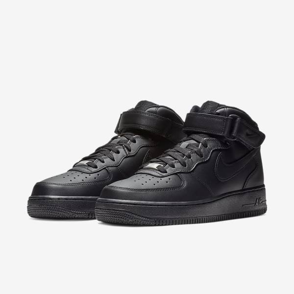 Men's Nike Air Force 1 Mid 07 Sneakers Black | NK907FWX