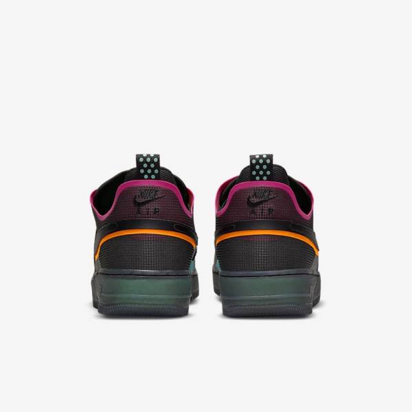 Men's Nike Air Force 1 React Sneakers Black / Orange / Pink / Black | NK087DSH