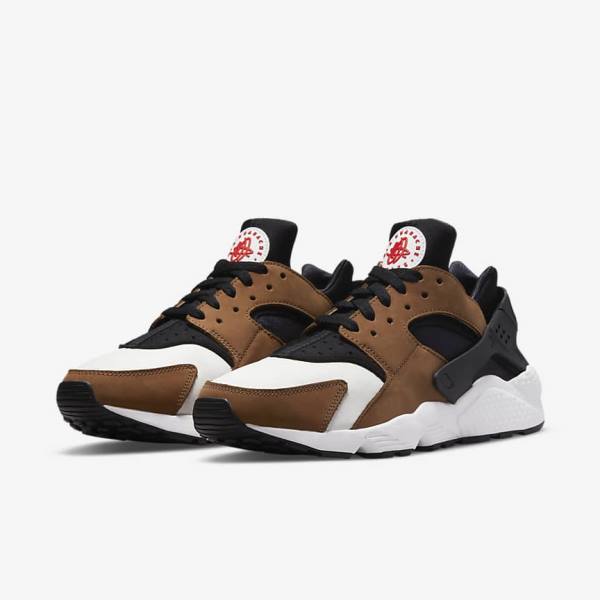 Men's Nike Air Huarache LE Sneakers Black / White / Red | NK310UXA