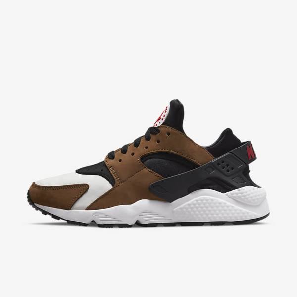 Men\'s Nike Air Huarache LE Sneakers Black / White / Red | NK310UXA