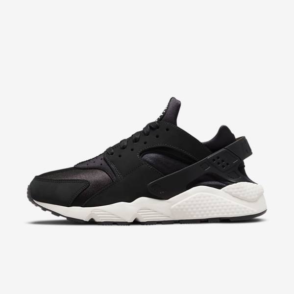 Men\'s Nike Air Huarache LE Sneakers Black / White | NK584UXJ