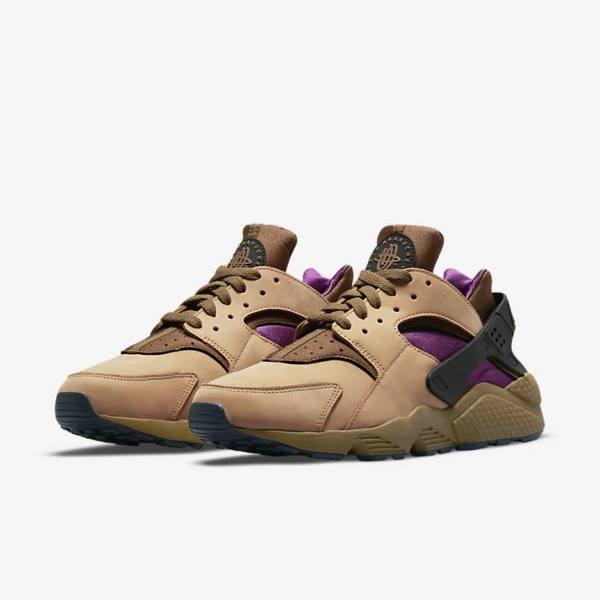 Men's Nike Air Huarache LE Sneakers Black / Brown | NK752XEQ