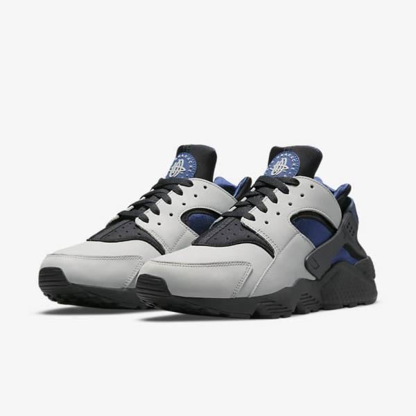 Men's Nike Air Huarache LE Sneakers Grey / Black / Navy | NK170LXJ