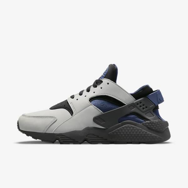 Men\'s Nike Air Huarache LE Sneakers Grey / Black / Navy | NK170LXJ