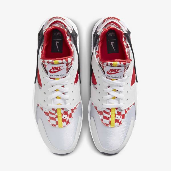 Men's Nike Air Huarache Premium Liverpool F.C. Sneakers White / Yellow / Red | NK152PMV