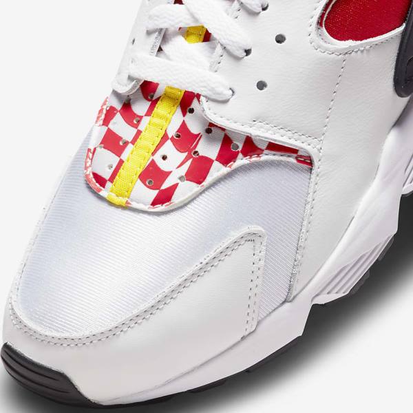 Men's Nike Air Huarache Premium Liverpool F.C. Sneakers White / Yellow / Red | NK152PMV