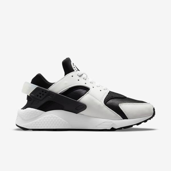 Men's Nike Air Huarache Sneakers Black / White | NK062VSO