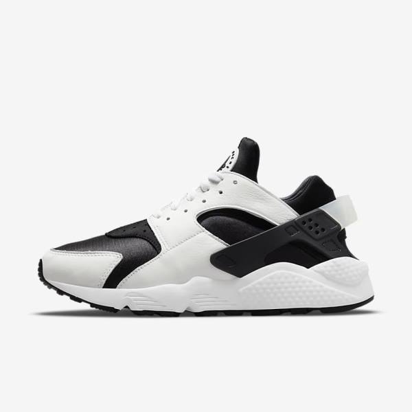 Men\'s Nike Air Huarache Sneakers Black / White | NK062VSO