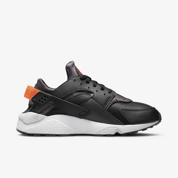 Men's Nike Air Huarache Sneakers Black / Orange / Grey / White | NK453JUR