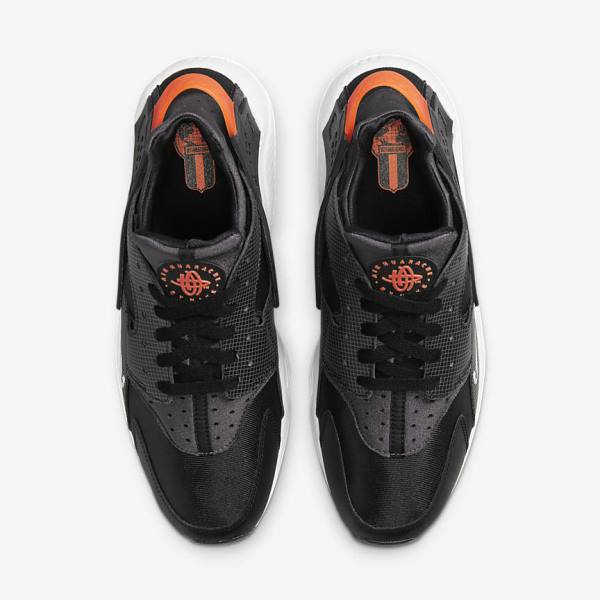 Men's Nike Air Huarache Sneakers Black / Orange / Grey / White | NK453JUR