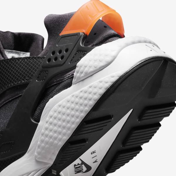 Men's Nike Air Huarache Sneakers Black / Orange / Grey / White | NK453JUR