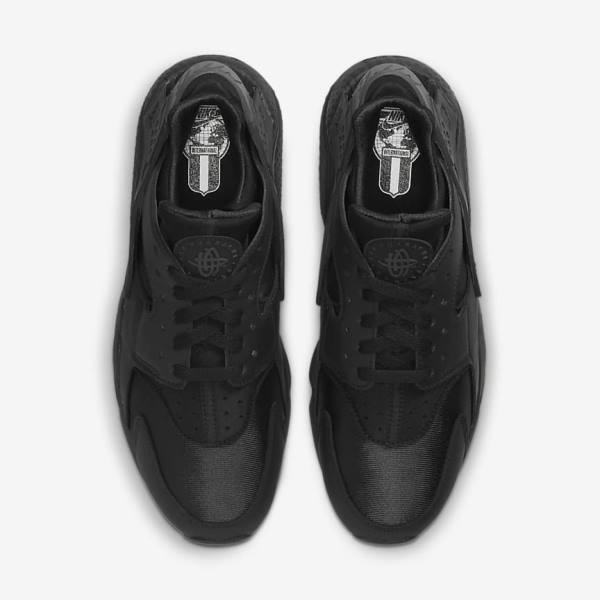 Men's Nike Air Huarache Sneakers Black / Dark Grey | NK902QDI