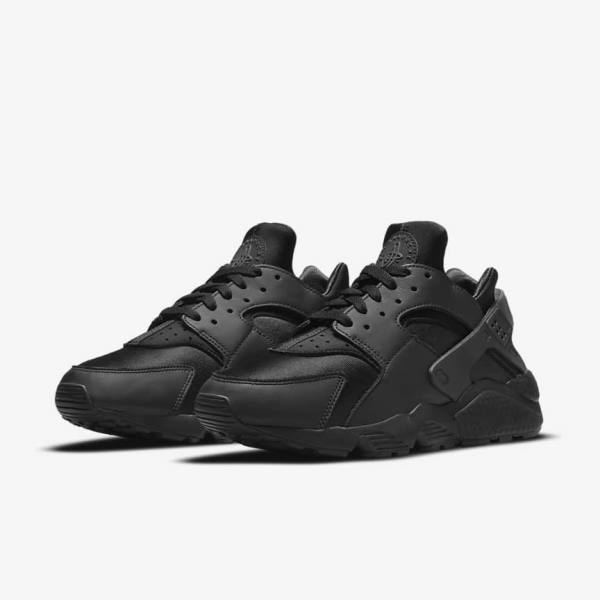 Men's Nike Air Huarache Sneakers Black / Dark Grey | NK902QDI