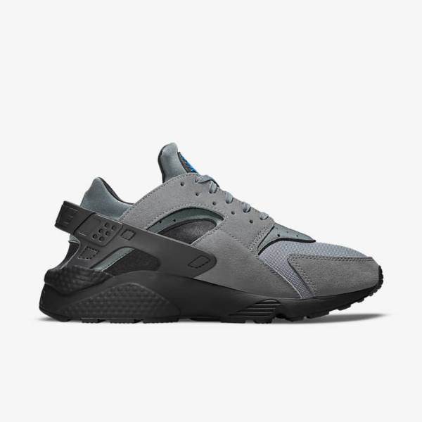 Men's Nike Air Huarache Sneakers Grey / Light Blue / Black / Metal Silver | NK893VIX