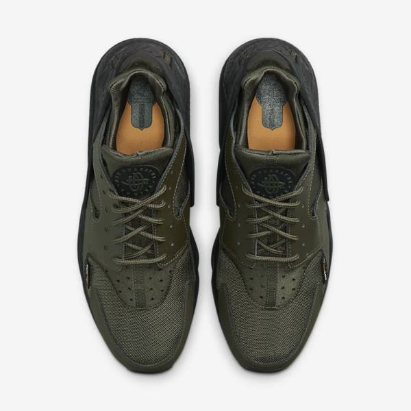 Men's Nike Air Huarache Sneakers Khaki / Black / Gold / Khaki | NK487AJU