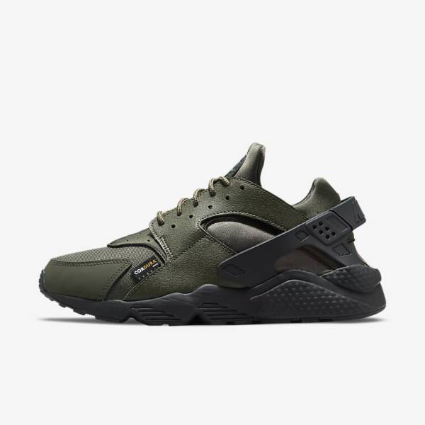 Men\'s Nike Air Huarache Sneakers Khaki / Black / Gold / Khaki | NK487AJU