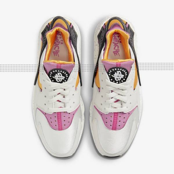 Men's Nike Air Huarache Sneakers Light Beige / Gold / Black / Pink | NK476YOK