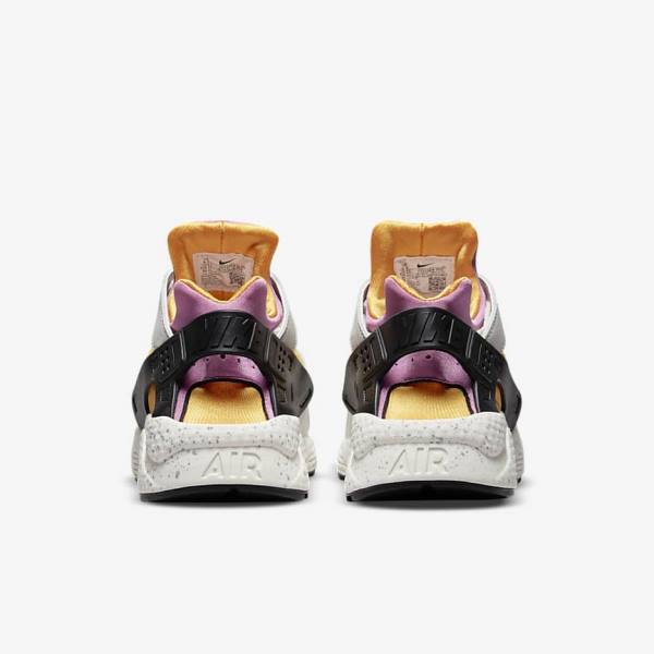 Men's Nike Air Huarache Sneakers Light Beige / Gold / Black / Pink | NK476YOK