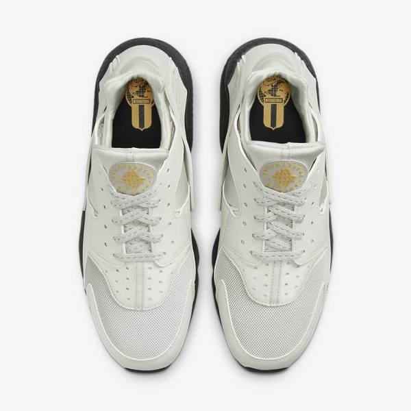 Men's Nike Air Huarache Sneakers Light Beige / Black / Silver / Gold | NK952ZOL