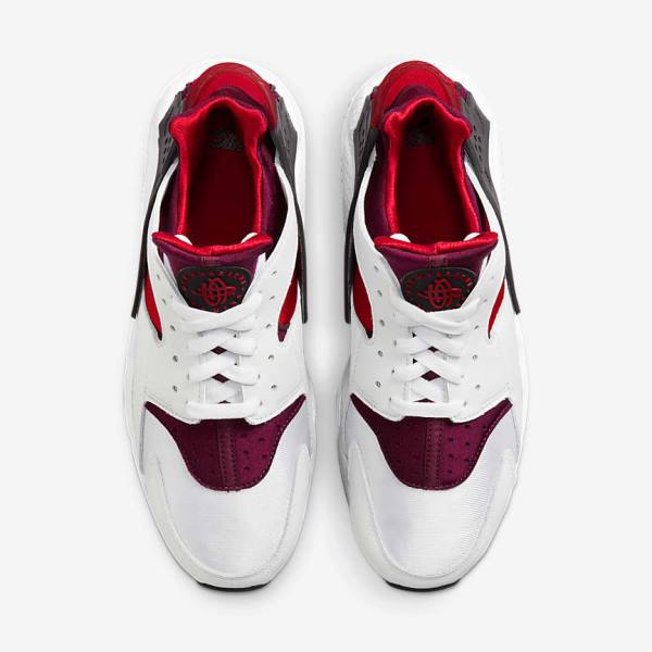 Men's Nike Air Huarache Sneakers White / Red / Black / Red | NK168BHJ