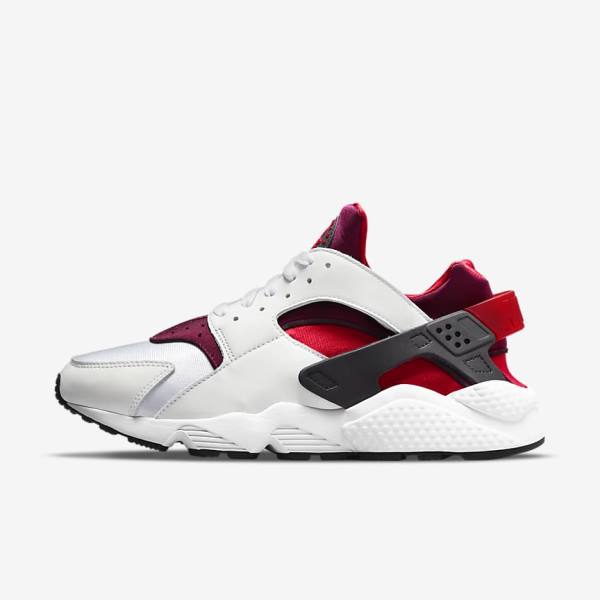 Men\'s Nike Air Huarache Sneakers White / Red / Black / Red | NK168BHJ