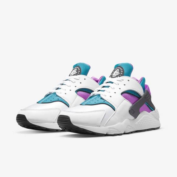 Men's Nike Air Huarache Sneakers White / Black | NK174RDF