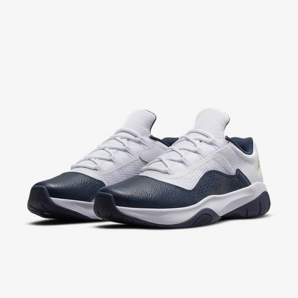 Men's Nike Air Jordan 11 CMFT Low Jordan Shoes White / Navy | NK198ILM