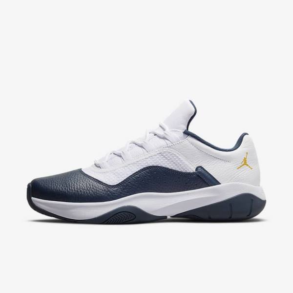 Men\'s Nike Air Jordan 11 CMFT Low Sneakers White / Navy | NK902VXW