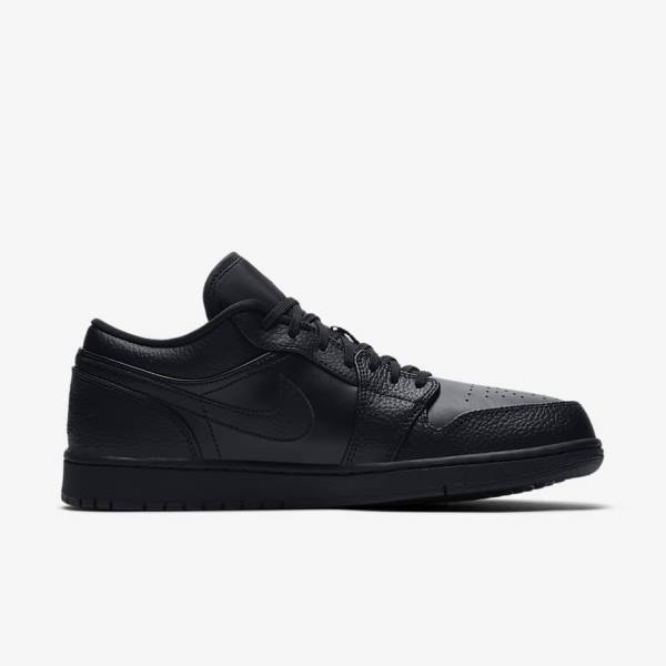 Men's Nike Air Jordan 1 Low Sneakers Black | NK568VNP