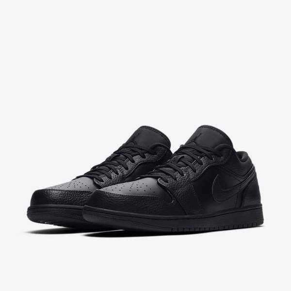 Men's Nike Air Jordan 1 Low Sneakers Black | NK568VNP