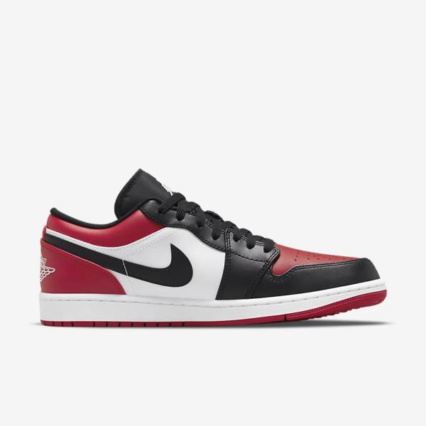 Men's Nike Air Jordan 1 Low Sneakers Red / Black / White | NK083EYT