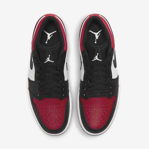 Men's Nike Air Jordan 1 Low Sneakers Red / Black / White | NK083EYT