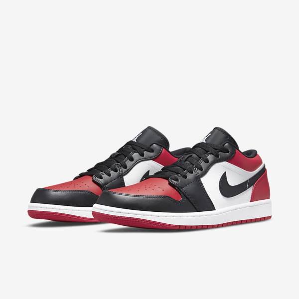 Men's Nike Air Jordan 1 Low Sneakers Red / Black / White | NK083EYT