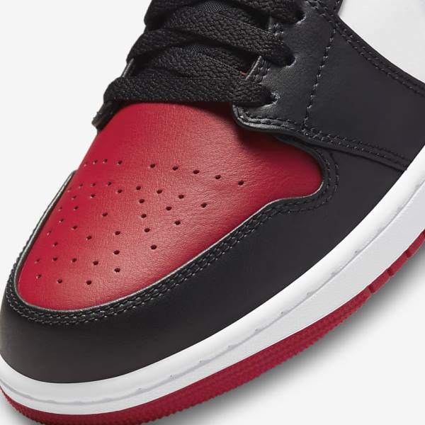 Men's Nike Air Jordan 1 Low Sneakers Red / Black / White | NK083EYT