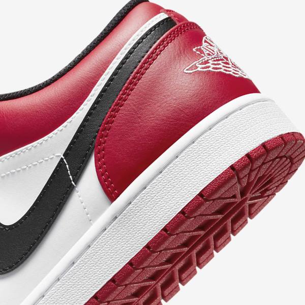 Men's Nike Air Jordan 1 Low Sneakers Red / Black / White | NK083EYT