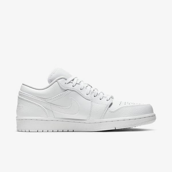 Men's Nike Air Jordan 1 Low Sneakers White | NK612ZAN