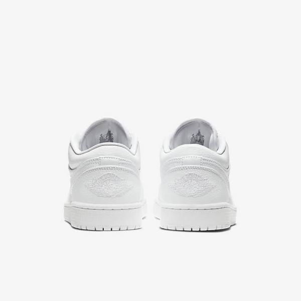 Men's Nike Air Jordan 1 Low Sneakers White | NK612ZAN