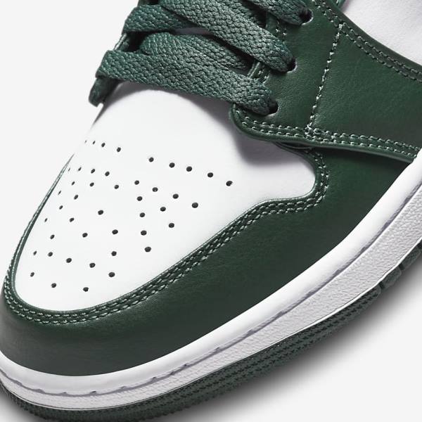 Men's Nike Air Jordan 1 Mid Sneakers Green / White | NK240WIL