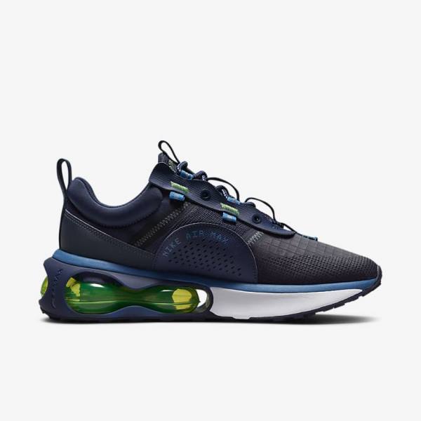 Men's Nike Air Max 2021 Sneakers Obsidian / Light Green / Blue / White | NK348IYN