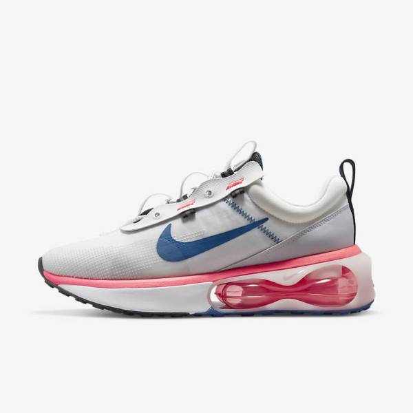 Men\'s Nike Air Max 2021 Sneakers White / Red / Black / Blue | NK076RIS