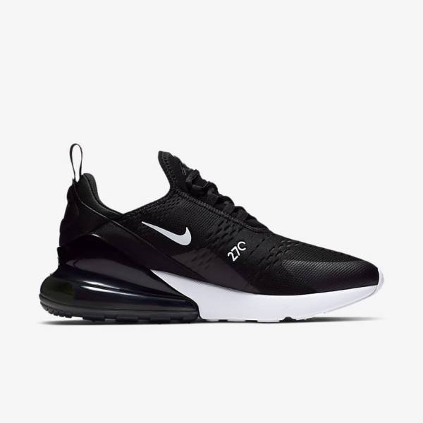 Men's Nike Air Max 270 Sneakers Black / White / Red / Dark Grey | NK172ZYS