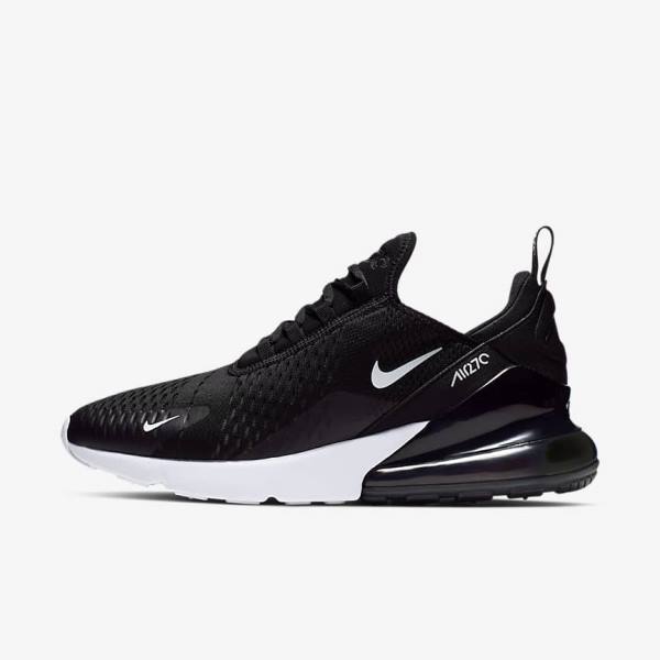 Men\'s Nike Air Max 270 Sneakers Black / White / Red / Dark Grey | NK172ZYS