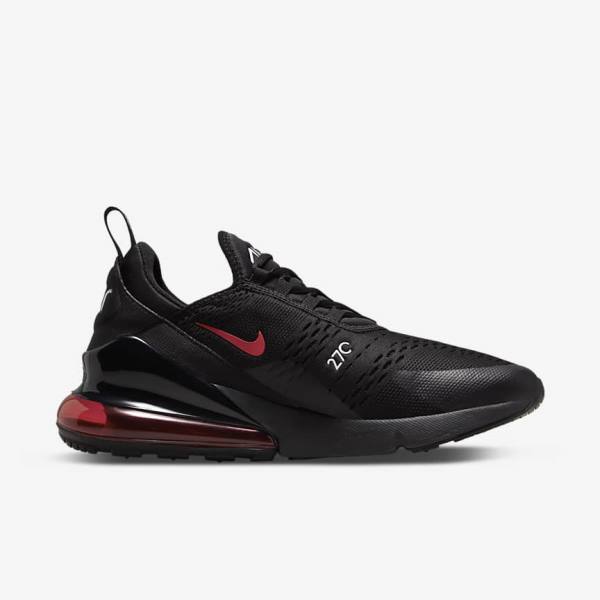 Men's Nike Air Max 270 Sneakers Black / White / Red | NK371AWQ