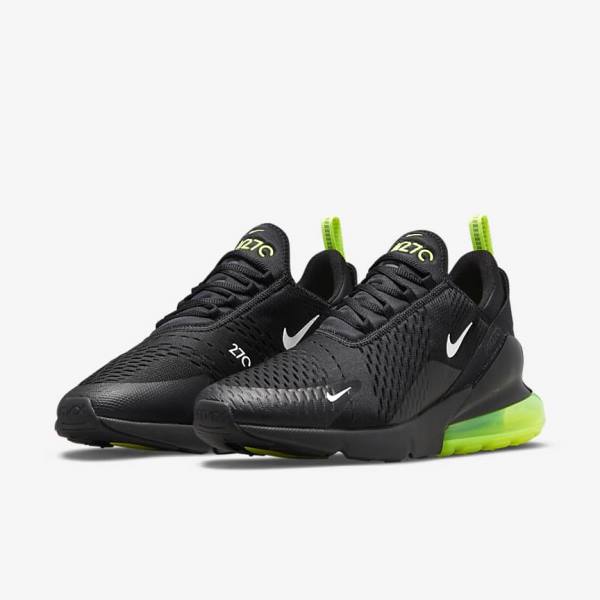 Men's Nike Air Max 270 Sneakers Black / Silver / White | NK532IKD