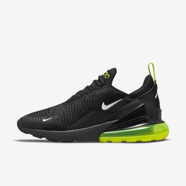 Men\'s Nike Air Max 270 Sneakers Black / Silver / White | NK532IKD