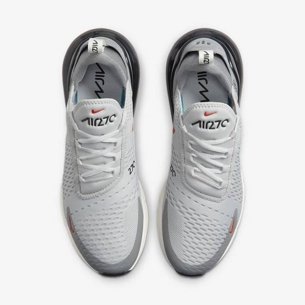 Men's Nike Air Max 270 Sneakers Grey / Orange | NK452PZT