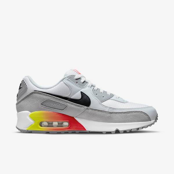 Men's Nike Air Max 90 Air Max Month Sneakers Grey / Light Red / Black | NK561ZGS